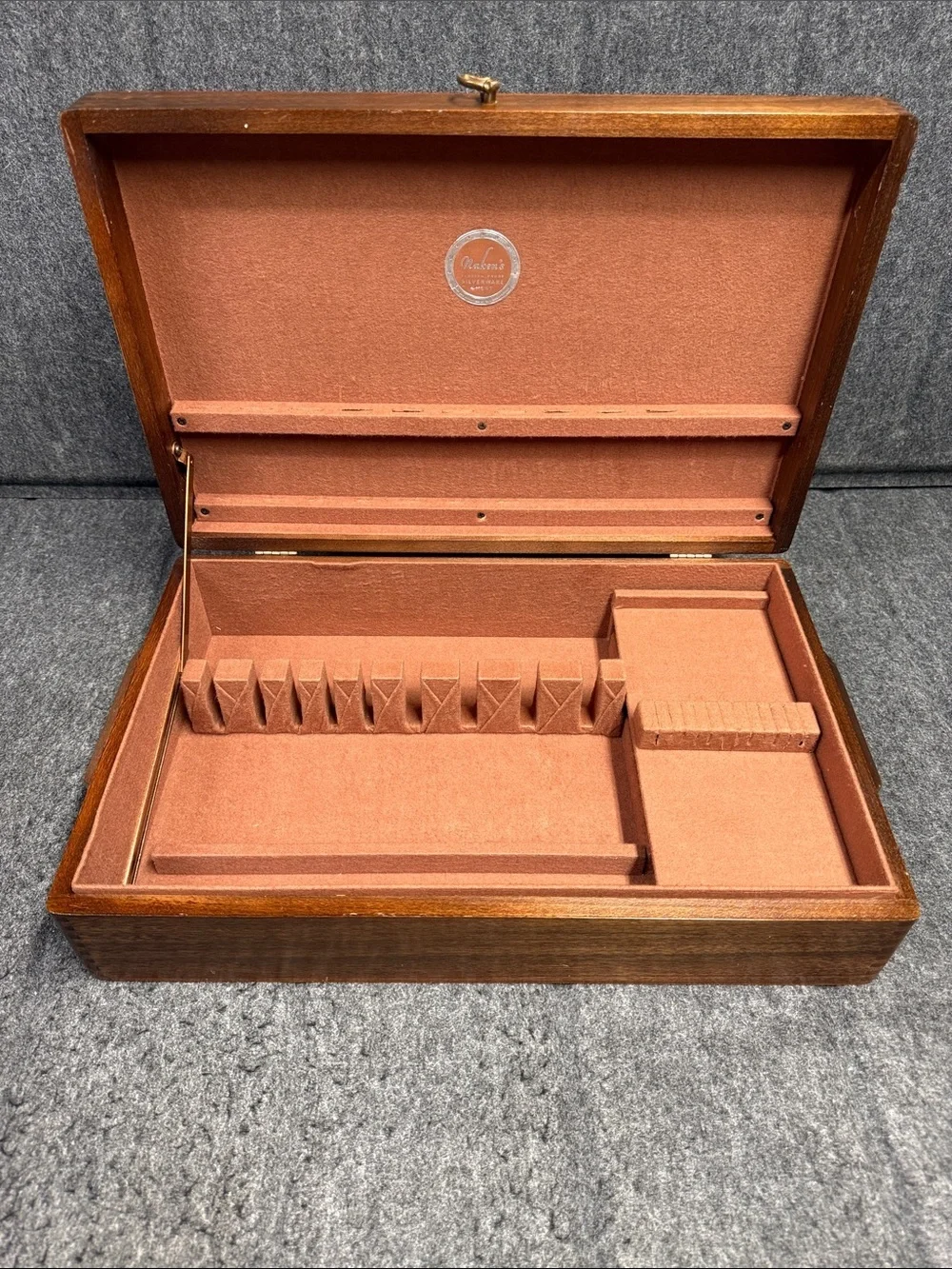 Naken's Tarnish Proof Silverware Chest - Copper Brown Exterior